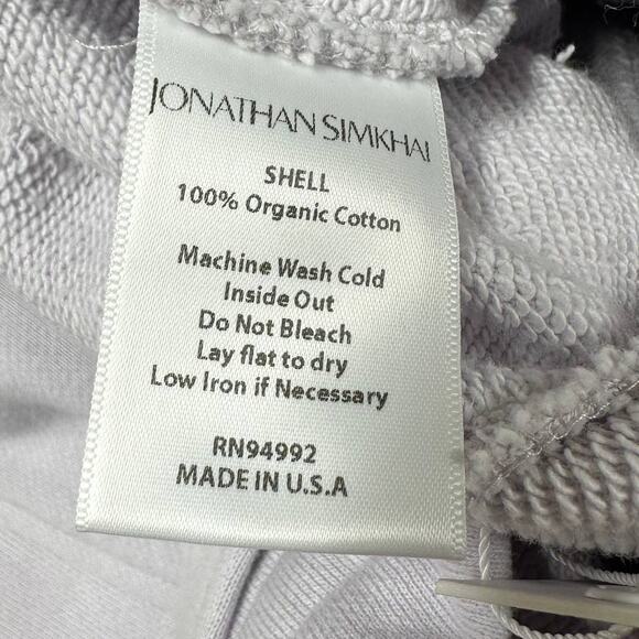 Jonathan Simkhai NWT Stevie Paperbag Sweatpants Purple Size S Belted 100% Cotton - Picture 6 of 10